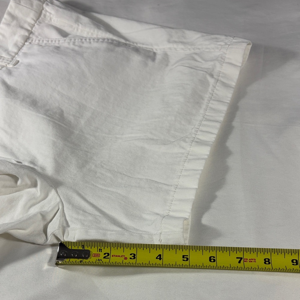 J. Crew womens white basic flat front 5" inseam Bermuda shorts - size 14 - Picture 9 of 10